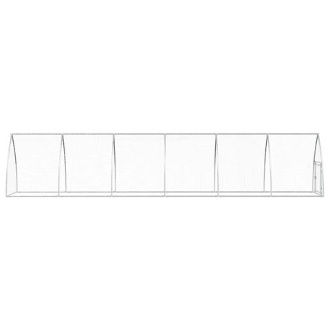 KLATKA DLA KURCZĄT SREBRNA 600X105X120CM STAL GALWANIZOWANA