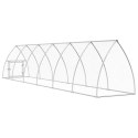 KLATKA DLA KURCZĄT SREBRNA 600X105X120CM STAL GALWANIZOWANA