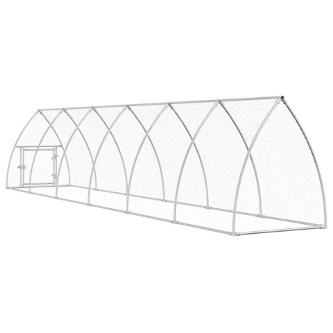 KLATKA DLA KURCZĄT SREBRNA 600X105X120CM STAL GALWANIZOWANA