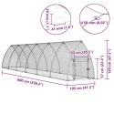 KLATKA DLA KURCZĄT SREBRNA 600X105X120CM STAL GALWANIZOWANA