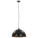 LAMPY SUFITOWE 2 SZT. CZARNO-ZŁOTE PÓŁKOLISTE 40CM E27