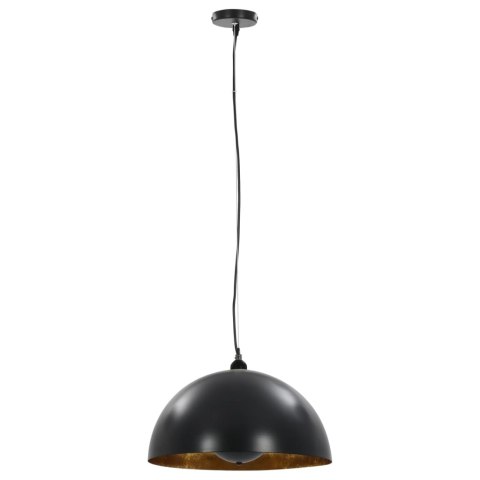 LAMPY SUFITOWE 2 SZT. CZARNO-ZŁOTE PÓŁKOLISTE 40CM E27