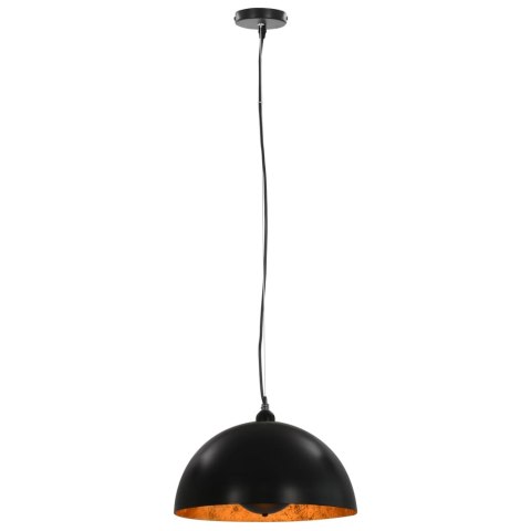 LAMPY SUFITOWE 2 SZT. CZARNO-ZŁOTE PÓŁKOLISTE 40CM E27