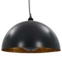 LAMPY SUFITOWE 2 SZT. CZARNO-ZŁOTE PÓŁKOLISTE 40CM E27