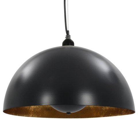 LAMPY SUFITOWE 2 SZT. CZARNO-ZŁOTE PÓŁKOLISTE 40CM E27