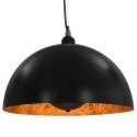 LAMPY SUFITOWE 2 SZT. CZARNO-ZŁOTE PÓŁKOLISTE 40CM E27