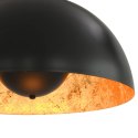 LAMPY SUFITOWE 2 SZT. CZARNO-ZŁOTE PÓŁKOLISTE 40CM E27