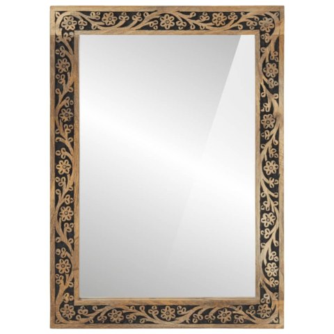 LUSTRO ŁAZIENKOWE 50X70X2,5CM LITE DREWNO MANGO I SZKŁO
