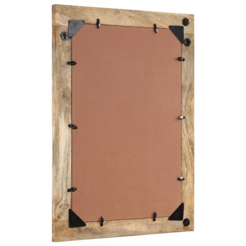 LUSTRO ŁAZIENKOWE 50X70X2,5CM LITE DREWNO MANGO I SZKŁO