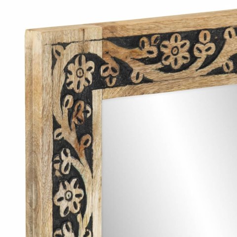 LUSTRO ŁAZIENKOWE 50X70X2,5CM LITE DREWNO MANGO I SZKŁO