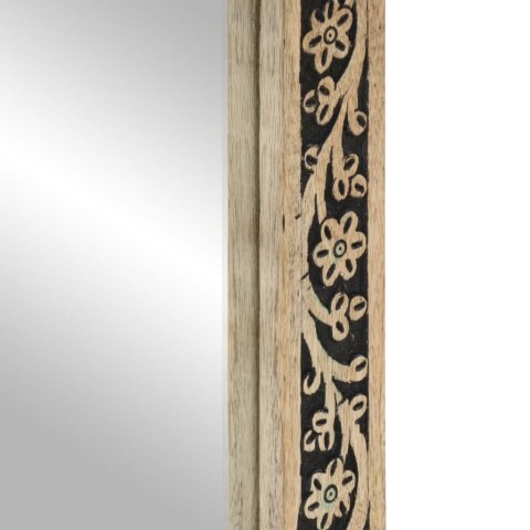 LUSTRO ŁAZIENKOWE 50X70X2,5CM LITE DREWNO MANGO I SZKŁO