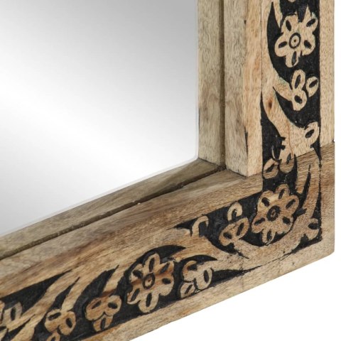 LUSTRO ŁAZIENKOWE 50X70X2,5CM LITE DREWNO MANGO I SZKŁO