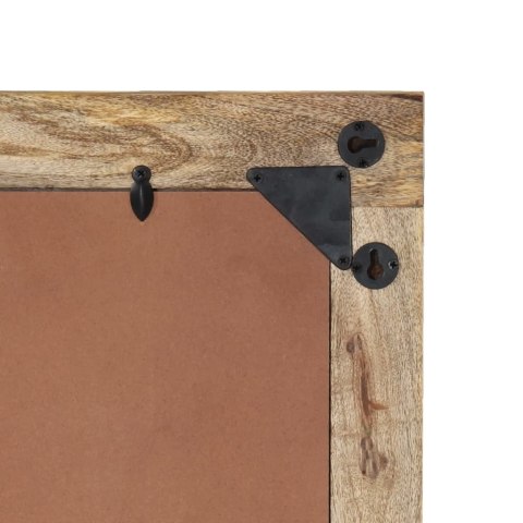 LUSTRO ŁAZIENKOWE 50X70X2,5CM LITE DREWNO MANGO I SZKŁO