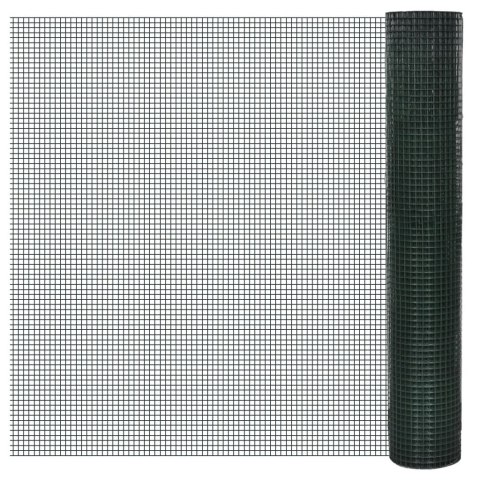 OGRODZENIE Z SIATKI GALWANIZOWANE PVC 10X1 M ZIELONE
