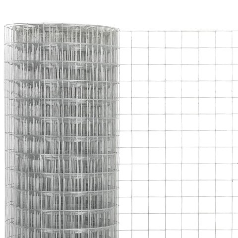 OGRODZENIE Z SIATKI STAL GALWANIZOWANA 10X1,5 M SREBRNE