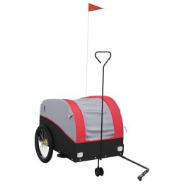 PRZYCZEPKA ROWEROWA CZARNO-CZERWONA 45 KG ŻELAZO