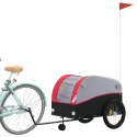 PRZYCZEPKA ROWEROWA CZARNO-CZERWONA 45 KG ŻELAZO