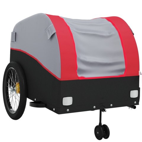 PRZYCZEPKA ROWEROWA CZARNO-CZERWONA 45 KG ŻELAZO