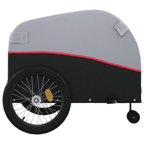PRZYCZEPKA ROWEROWA CZARNO-CZERWONA 45 KG ŻELAZO