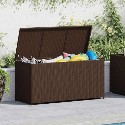 SKRZYNIA OGRODOWA BRĄZOWA 120X50X60CM RATTAN PE