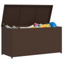 SKRZYNIA OGRODOWA BRĄZOWA 120X50X60CM RATTAN PE