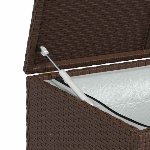 SKRZYNIA OGRODOWA BRĄZOWA 120X50X60CM RATTAN PE