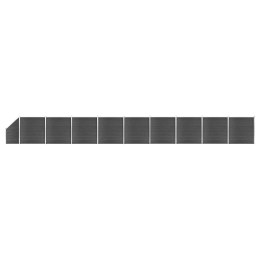 ZESTAW OGRODZENIOWY Z WPC 1657X(105-186)CM CZARNY