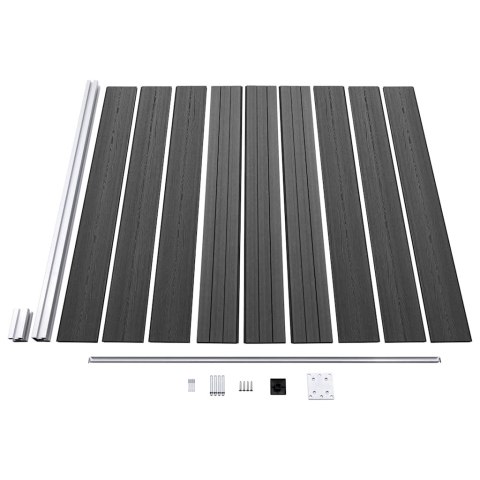 ZESTAW OGRODZENIOWY Z WPC 1657X(105-186)CM CZARNY