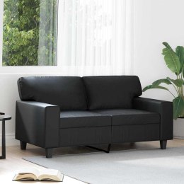 2-OSOBOWA SOFA CZARNA 120CM SZTUCZNA SKÓRA