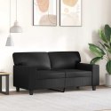 2-OSOBOWA SOFA CZARNA 120CM SZTUCZNA SKÓRA