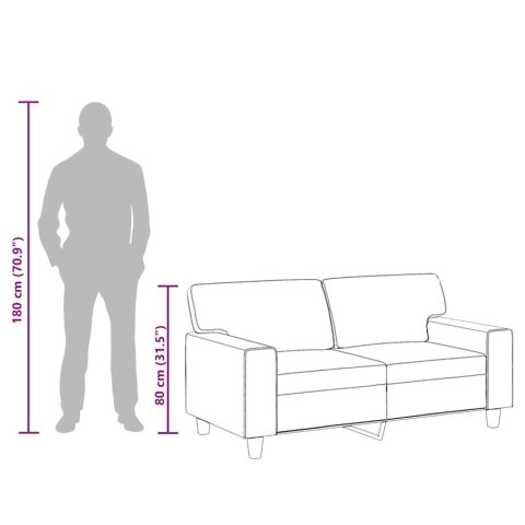 2-OSOBOWA SOFA CZARNA 120CM SZTUCZNA SKÓRA
