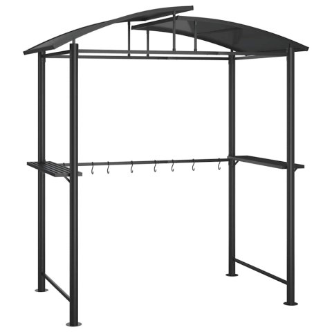 ALTANA GRILLOWA Z PÓŁKAMI ANTRACYTOWA 210X114X230CM STAL
