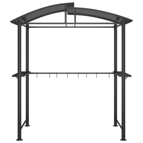 ALTANA GRILLOWA Z PÓŁKAMI ANTRACYTOWA 210X114X230CM STAL