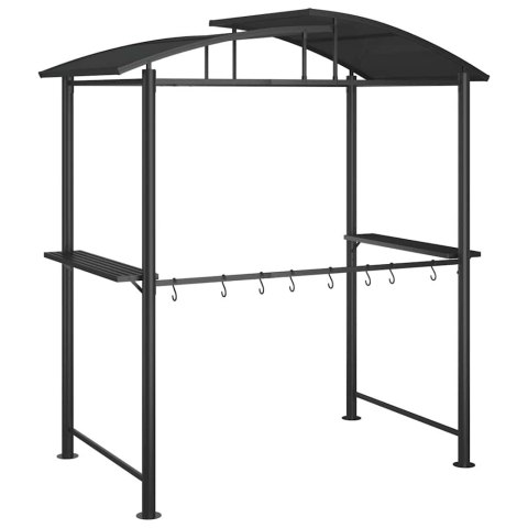 ALTANA GRILLOWA Z PÓŁKAMI ANTRACYTOWA 210X114X230CM STAL