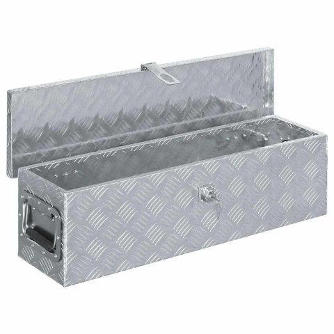 ALUMINIOWA SKRZYNIA NARZĘDZIOWA NA DYSZEL PRZYCZEPKI Z ZAMKIEM 80,5X22X22CM