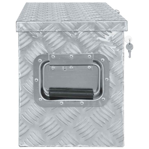 ALUMINIOWA SKRZYNIA NARZĘDZIOWA NA DYSZEL PRZYCZEPKI Z ZAMKIEM 80,5X22X22CM