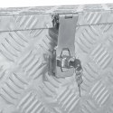 ALUMINIOWA SKRZYNIA NARZĘDZIOWA NA DYSZEL PRZYCZEPKI Z ZAMKIEM 80,5X22X22CM