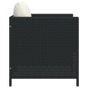 FOTEL OGRODOWY Z PODUSZKAMI RATTAN PE CZARNY