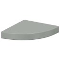 NAROŻNA PÓŁKA ŚCIENNA WYSOKI POŁYSK SZARA 25X25X3,8CM MDF