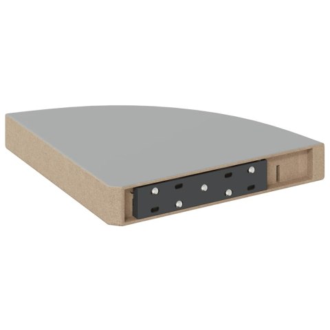NAROŻNA PÓŁKA ŚCIENNA WYSOKI POŁYSK SZARA 25X25X3,8CM MDF