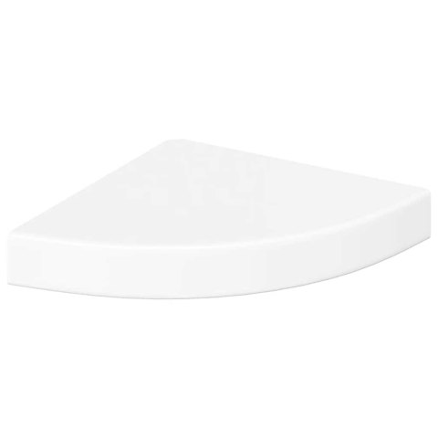 PÓŁKA NAROŻNA WISZĄCA POŁYSK BIAŁA 25X25X3,8CM MDF