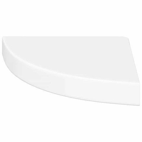 PÓŁKA NAROŻNA WISZĄCA POŁYSK BIAŁA 25X25X3,8CM MDF