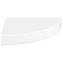 PÓŁKA NAROŻNA WISZĄCA POŁYSK BIAŁA 25X25X3,8CM MDF