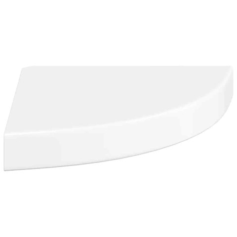 PÓŁKA NAROŻNA WISZĄCA POŁYSK BIAŁA 25X25X3,8CM MDF