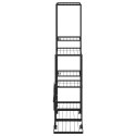 STOJAK NA KWIATY NA KÓŁKACH 94,5X25X92,5CM CZARNY METALOWY