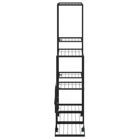 STOJAK NA KWIATY NA KÓŁKACH 94,5X25X92,5CM CZARNY METALOWY