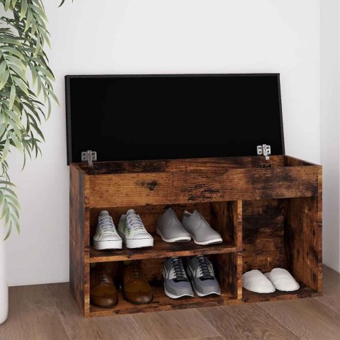 ŁAWKA NA BUTY Z PODUSZKĄ PRZYDYMIONY DĄB 80X30X47CM
