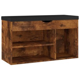 ŁAWKA NA BUTY Z PODUSZKĄ PRZYDYMIONY DĄB 80X30X47CM