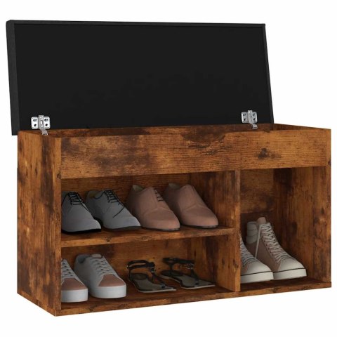 ŁAWKA NA BUTY Z PODUSZKĄ PRZYDYMIONY DĄB 80X30X47CM