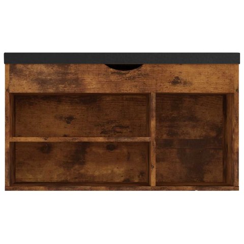 ŁAWKA NA BUTY Z PODUSZKĄ PRZYDYMIONY DĄB 80X30X47CM